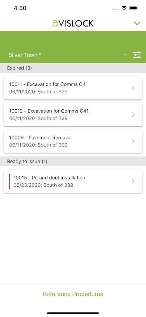 Vislock app screenshot