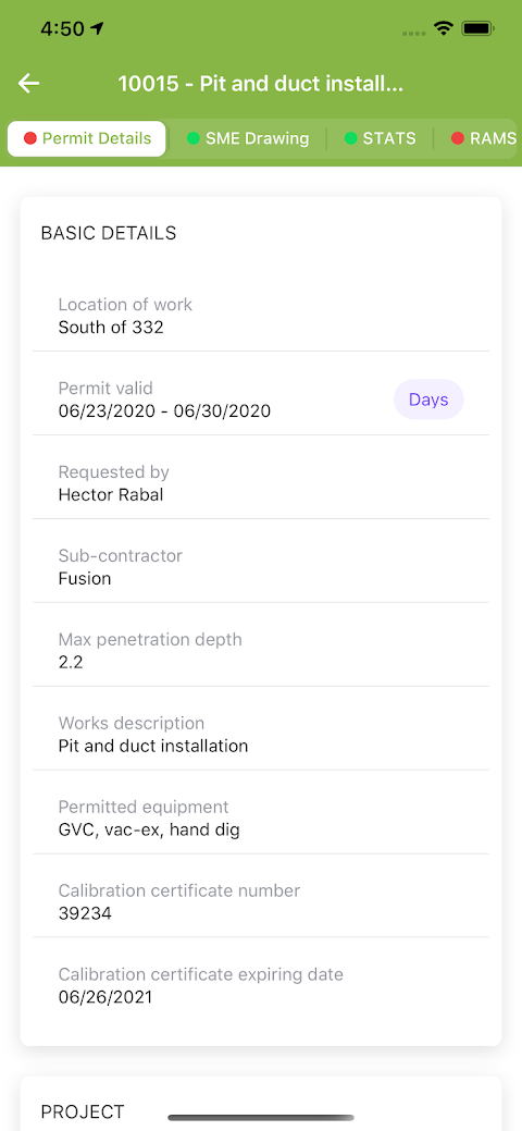 Vislock app screenshot